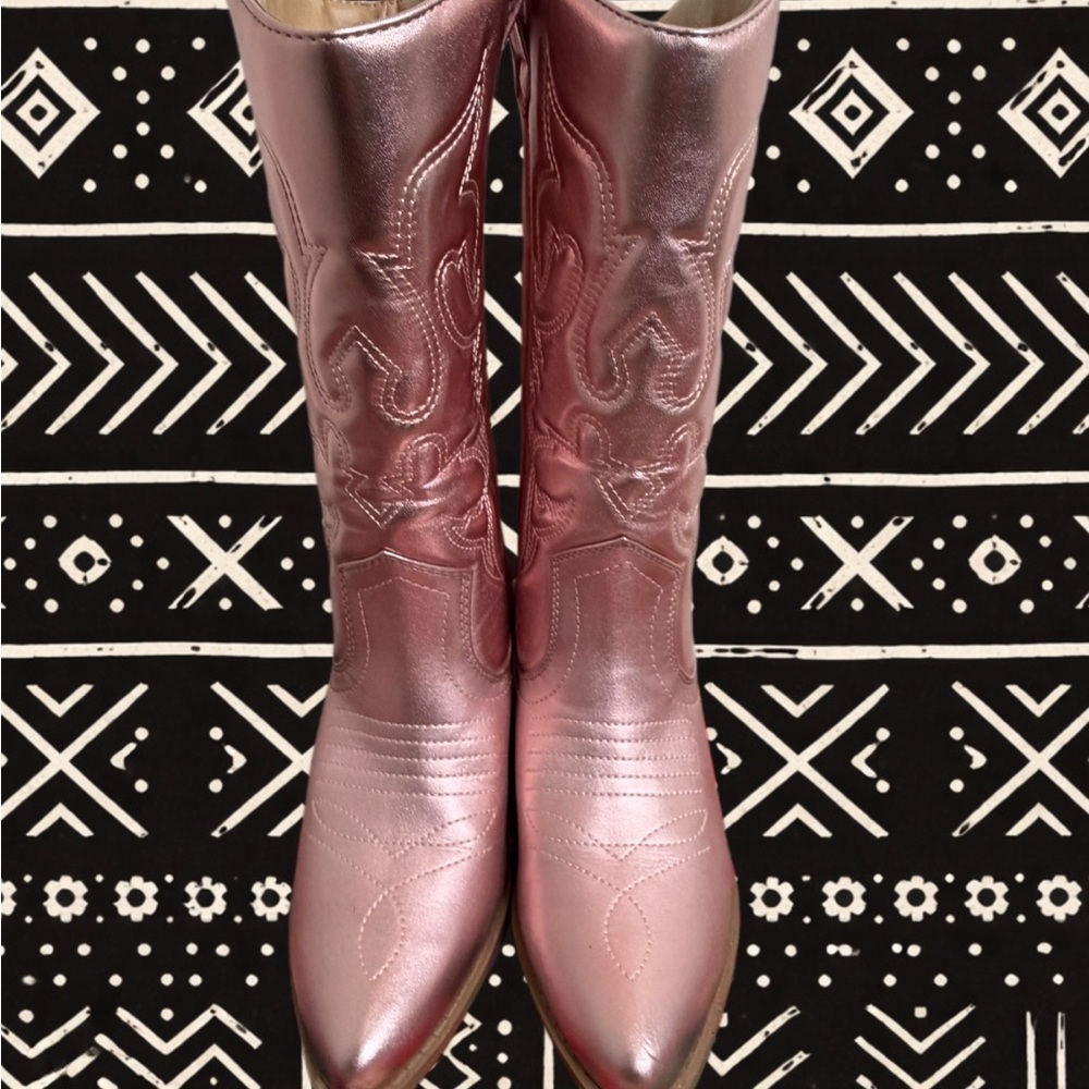 Pink Western-Style Women's Boots